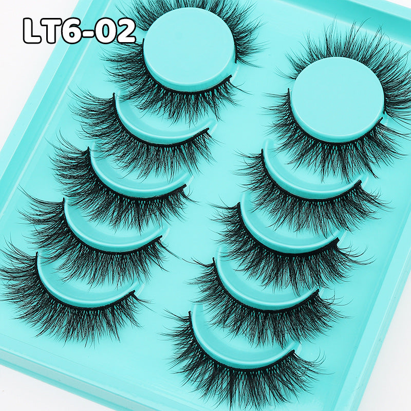 Classic Volume Eyelashes 100pcs 6 Pairs of Premium Short False Eyelashes for Lifting Eyes, Offering Thick and Authentically Natural Lashes