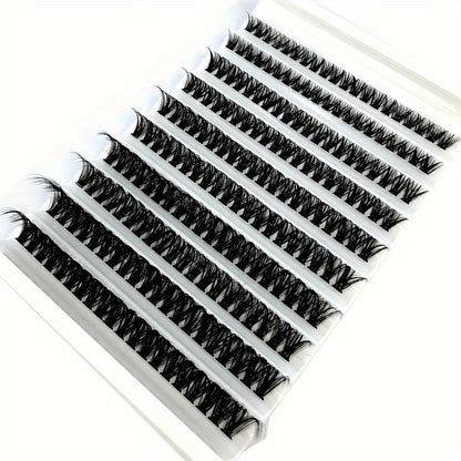 CURSAVELA 200pcs Deluxe Faux Mink Cluster Lashes – 60D/80D Fans, Mixed Lengths, Ultra-Soft for Easy DIY Extensions