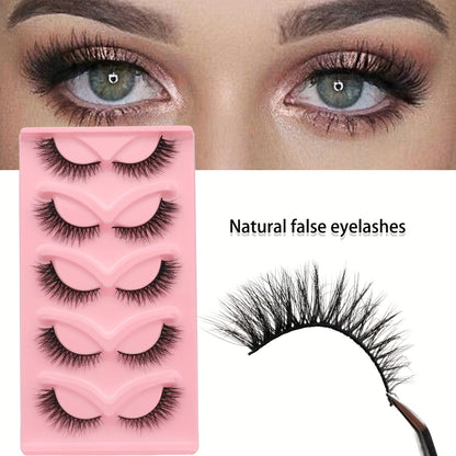 3D Fluffy Natural Look False Eyelashes for Manga & Anime, Reusable, Perfect for Daily & Cosplay Looks