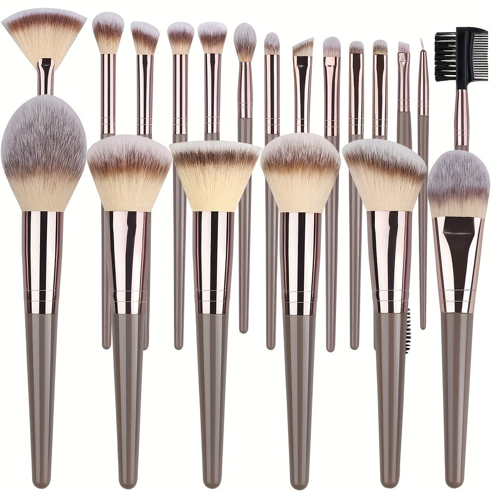 10pcs-20pcs Professional Makeup Brushes Set with Bag - Foundation, Eyelash, Eyebrow, Eyeshadow Cosmetic Makeup Tool Kit - Perfect for Christmas, Halloween, Thanksgiving Gifts