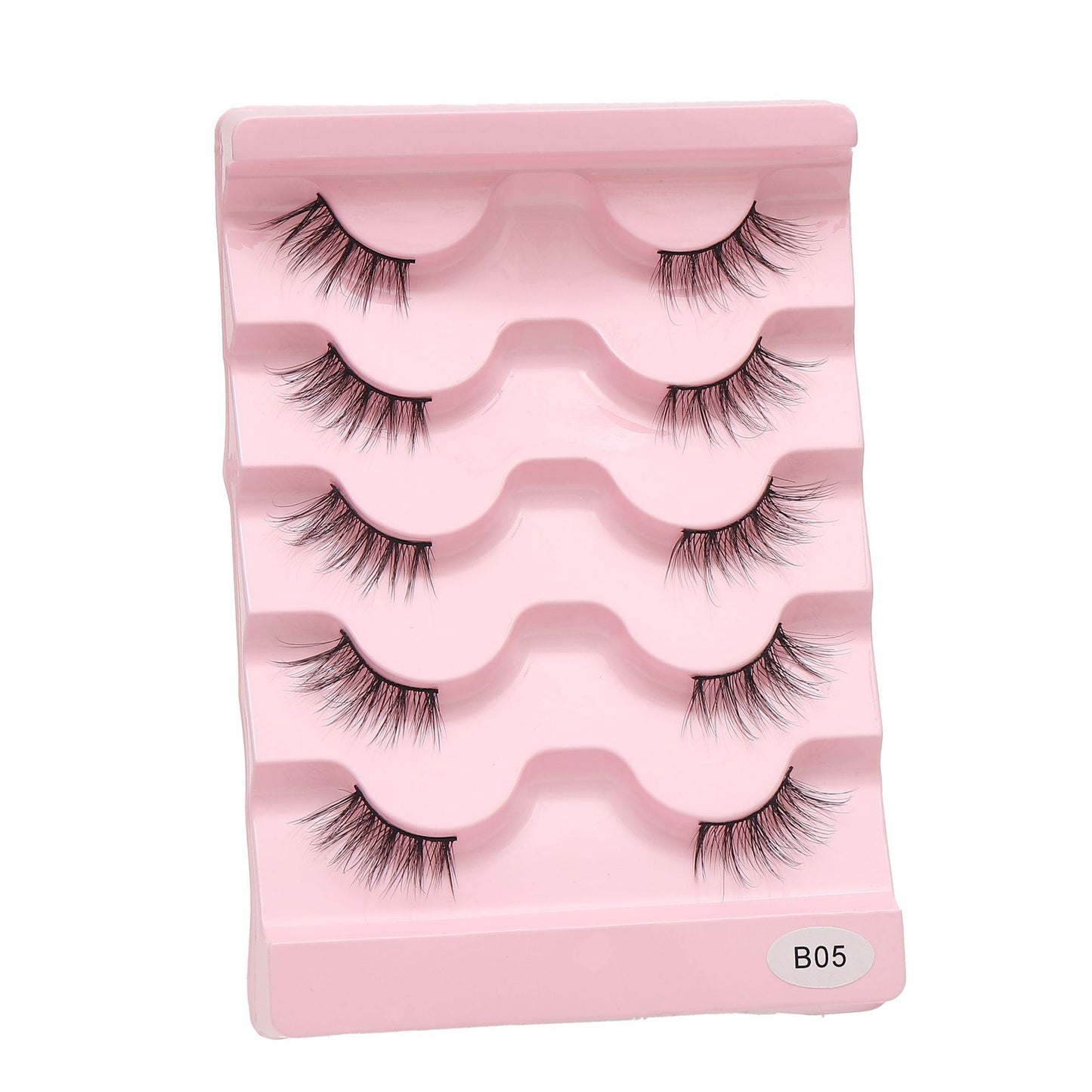 100pcs Wholesale Cat Eye Style One-piece Long Black Stem Half False Eyelashes