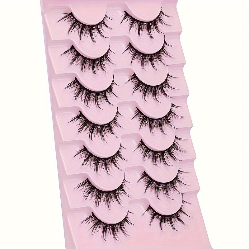 3D Volume Wispy Fluffy Manga Lashes - Natural Look Anime & Cosplay Eyelashes, Korean & Japanese Style Individual Clusters.