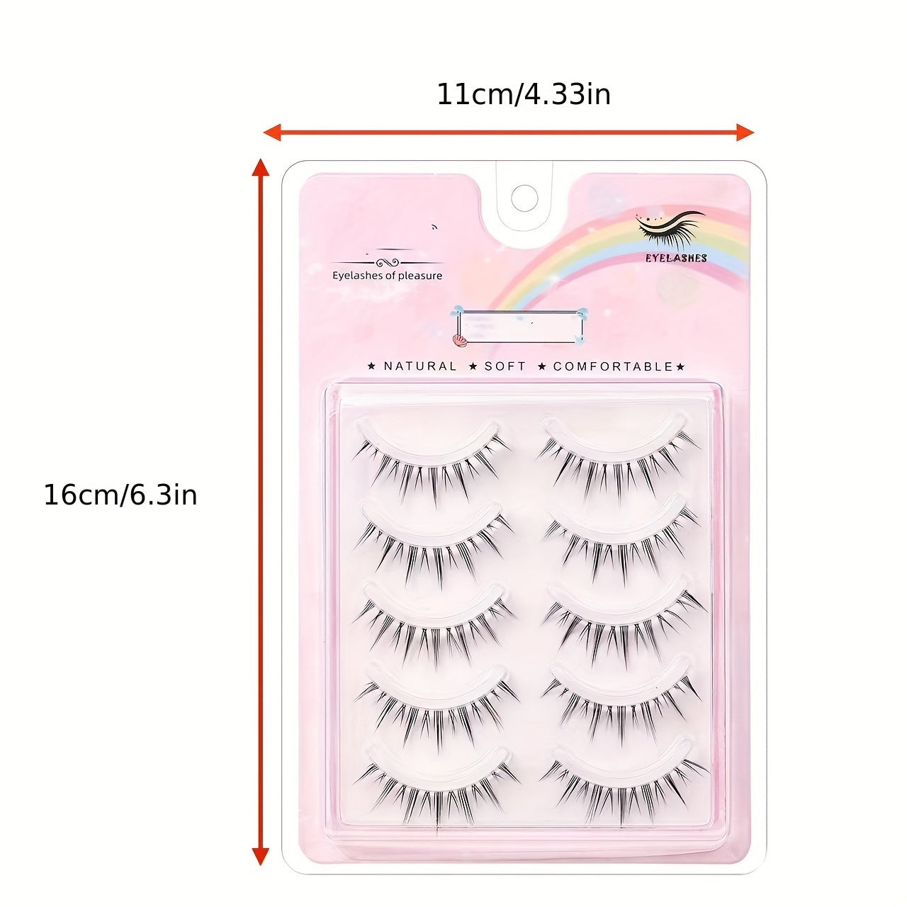 New Arrival 5 Pairs Luxurious 3D Faux Mink Lashes with Strong Hold Glue - Natural, Fluffy, Reusable, Lightweight, Comfortable for Dramatic Eyes