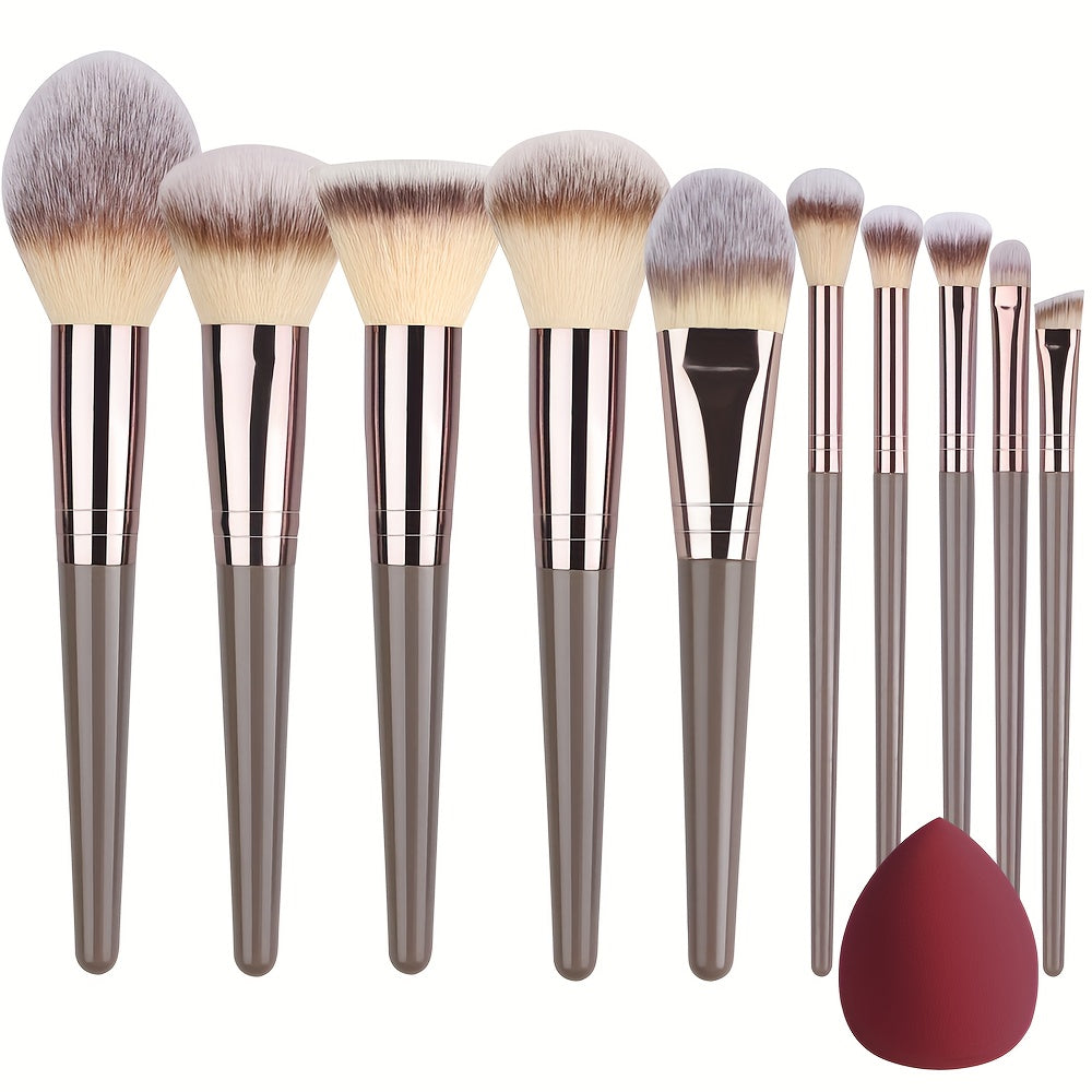 10pcs-20pcs Professional Makeup Brushes Set with Bag - Foundation, Eyelash, Eyebrow, Eyeshadow Cosmetic Makeup Tool Kit - Perfect for Christmas, Halloween, Thanksgiving Gifts