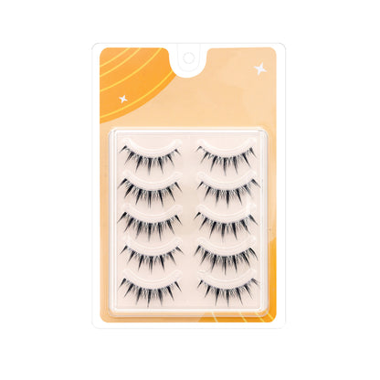 100 pcs Little Devil One-Piece Full Strip Lashes | Realistic Natural Transparent Band Lashes | 5 Pairs of Voluminous Eyelashes Wholesale