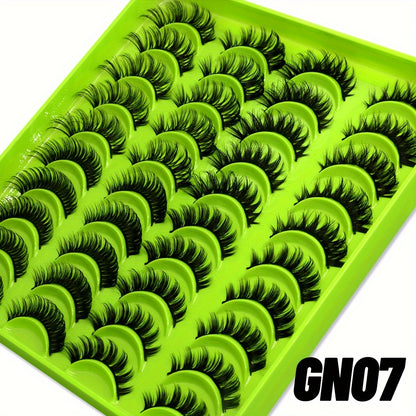 20 Pairs of 3D Stereoscopic Manga Lashes – False Eyelashes for Cosplay & Anime Makeup