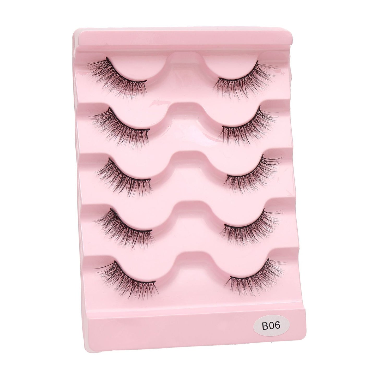 100pcs Wholesale Cat Eye Style One-piece Long Black Stem Half False Eyelashes