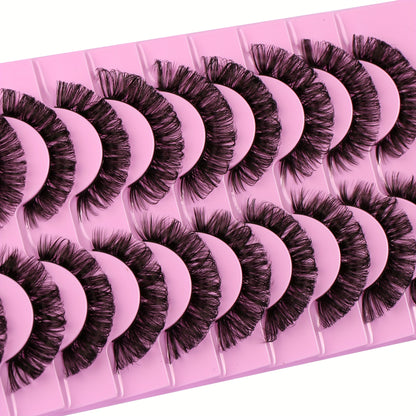 Classic Volume Eyelashes Multipack False Lashes - Natural Look Strip Lashes, Fluffy D Curl Eyelashes for Volume, Fake Lashes Pack for Stunning Eye Makeup