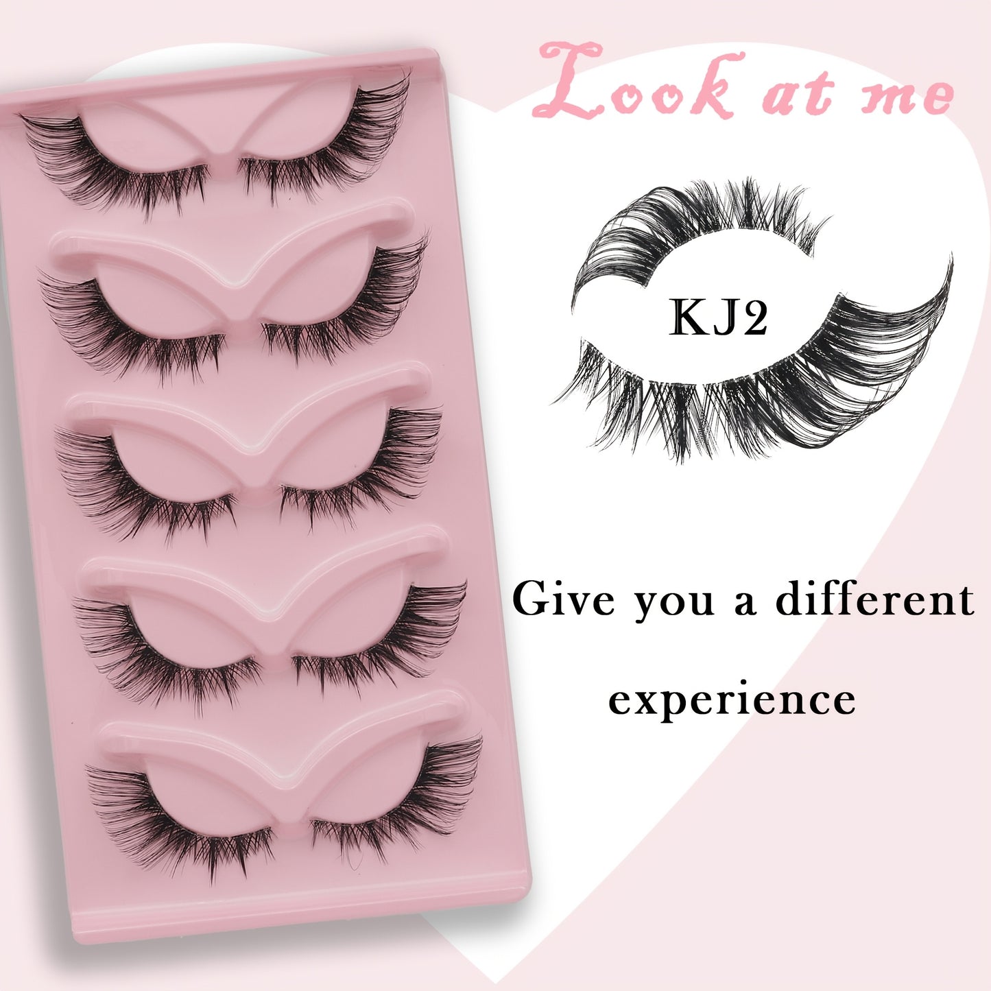 5 Pairs Self-Adhesive Russian DD & C Curl Fluffy Cluster Eyelashes - Reusable, Dramatic 3D Effect, Lengths 10-18mm