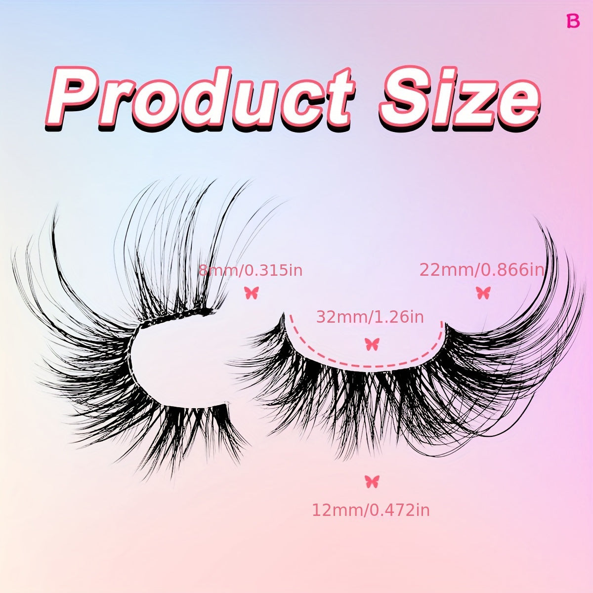 100PCS 5 Pairs/Pack Cat Eye False Eyelashes, Fox Eye Angel Faux Mink Mega Lashes, Fluffy Fake Eyelashes, 6D Eye Lashes, Natural Look.”