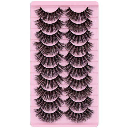 Faux Mink Lashes, Messy Cross-Border Design, Voluminous & Realistic European & American Style