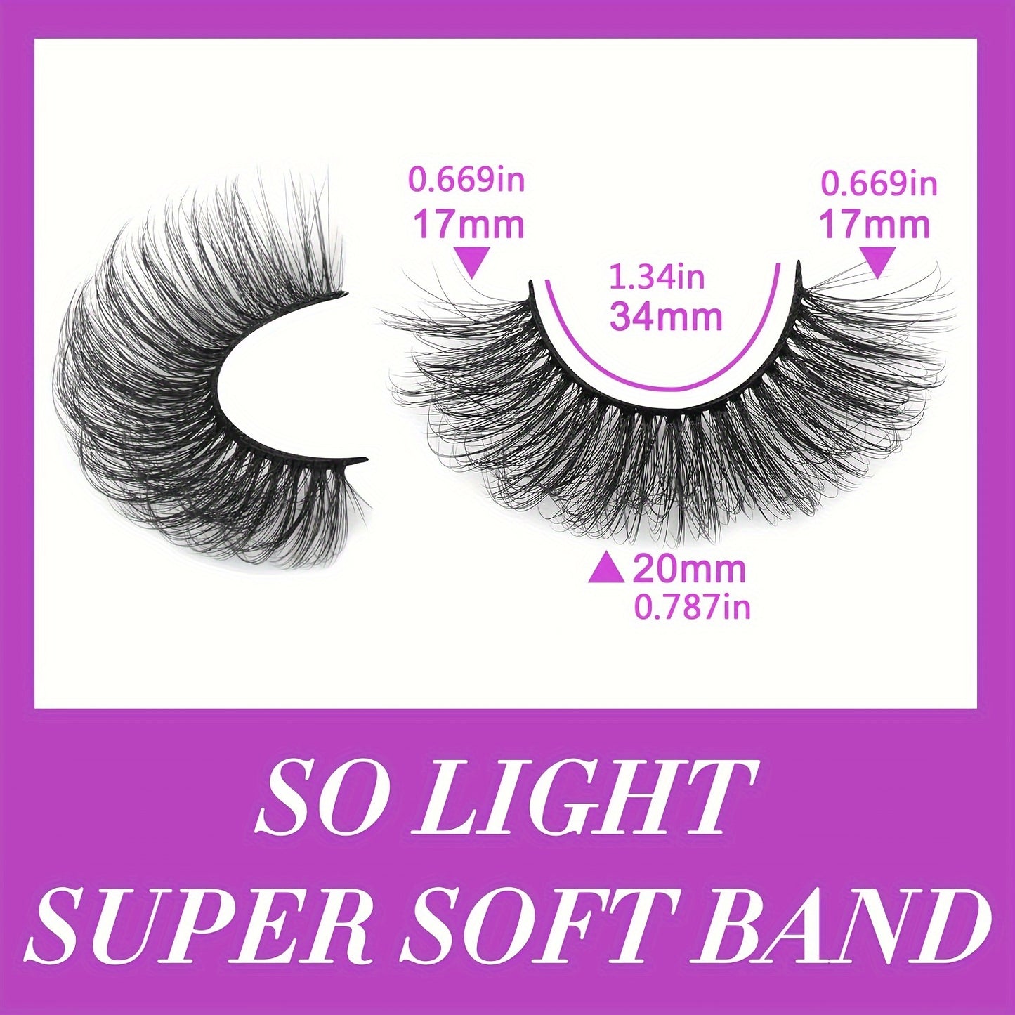 Classic Volume Eyelashes 9 Pairs of Luxurious Furry False Mink Lashes – 8D Dramatic Volume, 20mm Cat-Eye Style, Reusable & Fluffy