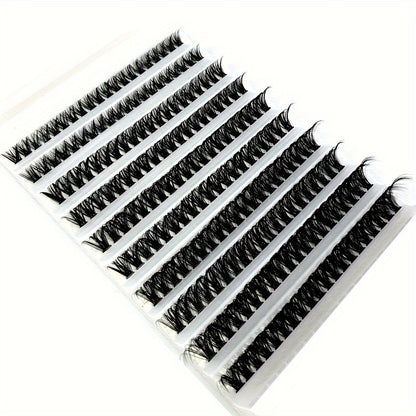 CURSAVELA 200pcs Deluxe Faux Mink Cluster Lashes – 60D/80D Fans, Mixed Lengths, Ultra-Soft for Easy DIY Extensions