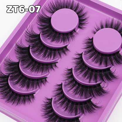 Classic Volume Eyelashes 100pcs 6 Pairs of Premium Short False Eyelashes for Lifting Eyes, Offering Thick and Authentically Natural Lashes