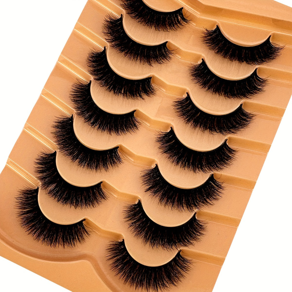 7 Pairs Luxurious Thick and Long Dramatic False Eyelashes | 3D Faux Mink Full Strip Lashes with Realistic Hairs | Easy-to-Apply Design for a Glamorous Makeup Look | Reusable