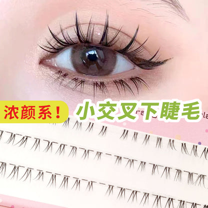 100pcs Segmented Cat-Style No-Glue Lower Lashes, Naturally Dense with Hard Stem for a Born-With-It Look