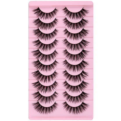 Faux Mink Lashes, Messy Cross-Border Design, Voluminous & Realistic European & American Style