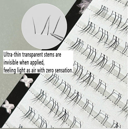 Little Crybaby Glue-Free Lower Eyelashes | Distinctive Strands, Natural 'Born-with' Look, Removable-Free Transparent Stem False Eyelashes