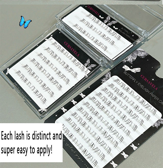 Little Crybaby Glue-Free Lower Eyelashes | Distinctive Strands, Natural 'Born-with' Look, Removable-Free Transparent Stem False Eyelashes
