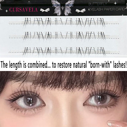 Little Crybaby Glue-Free Lower Eyelashes | Distinctive Strands, Natural 'Born-with' Look, Removable-Free Transparent Stem False Eyelashes