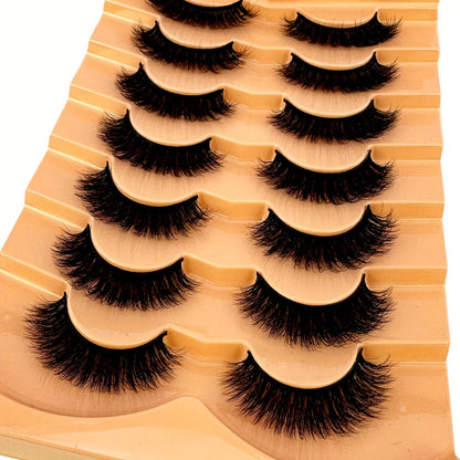 7 Pairs Luxurious Thick and Long Dramatic False Eyelashes | 3D Faux Mink Full Strip Lashes with Realistic Hairs | Easy-to-Apply Design for a Glamorous Makeup Look | Reusable