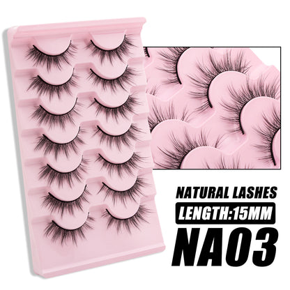 7 Pairs of Luxurious 3D Cat Eye Mink Lashes - Realistic, Long-Lasting, Reusable, Cruelty-Free.