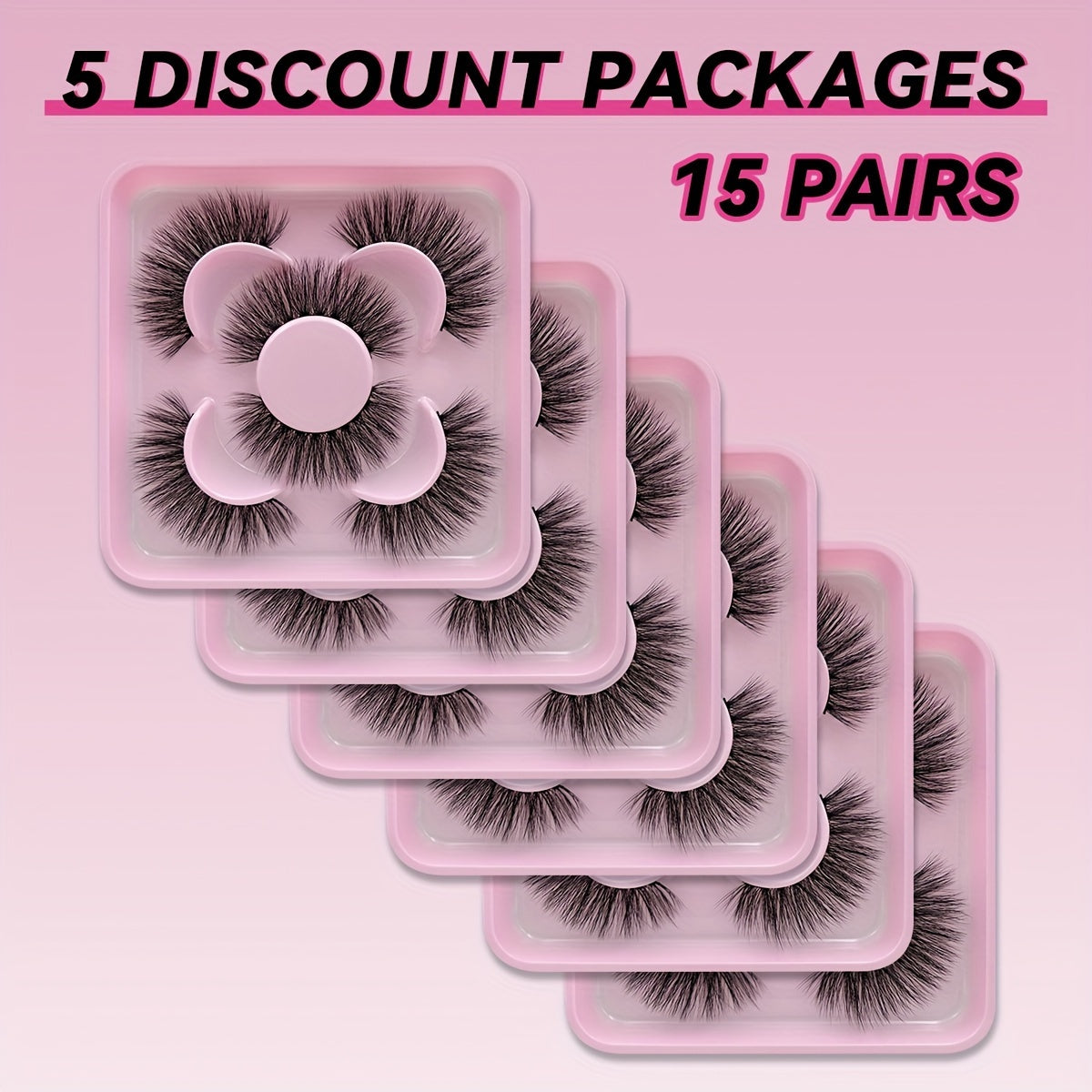 Russian Volume False Eyelashes | 3/9/15 Pairs | Fluffy & Thick C-Curl for Parties & Everyday Glam | Beginner-Friendly