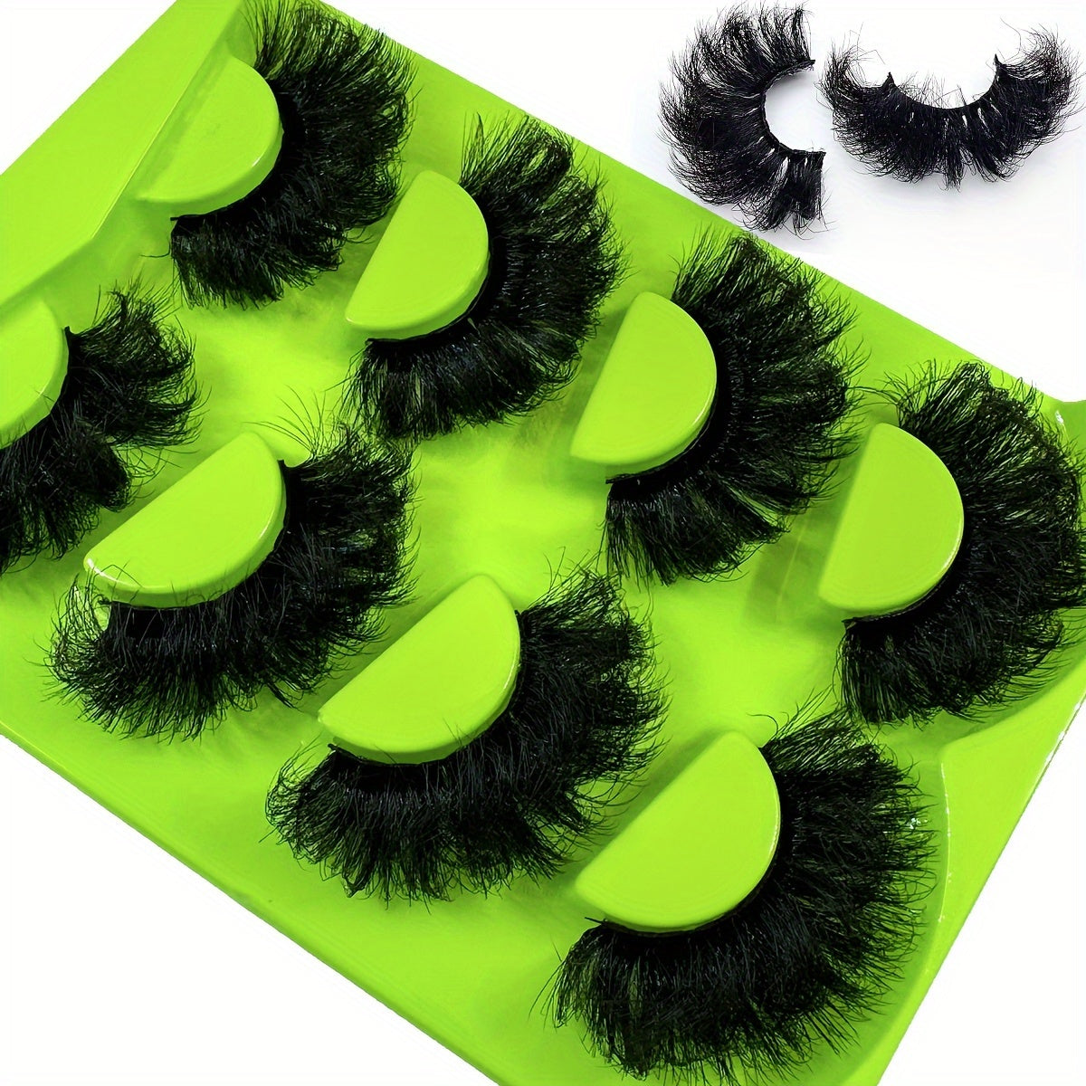 4 Pairs 9D Faux Mink Voluminous Lashes, Self-Adhesive, Reusable, Multi-Style Options