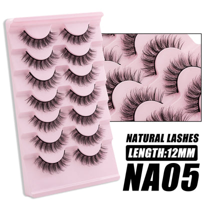 7 Pairs of Luxurious 3D Cat Eye Mink Lashes - Realistic, Long-Lasting, Reusable, Cruelty-Free.