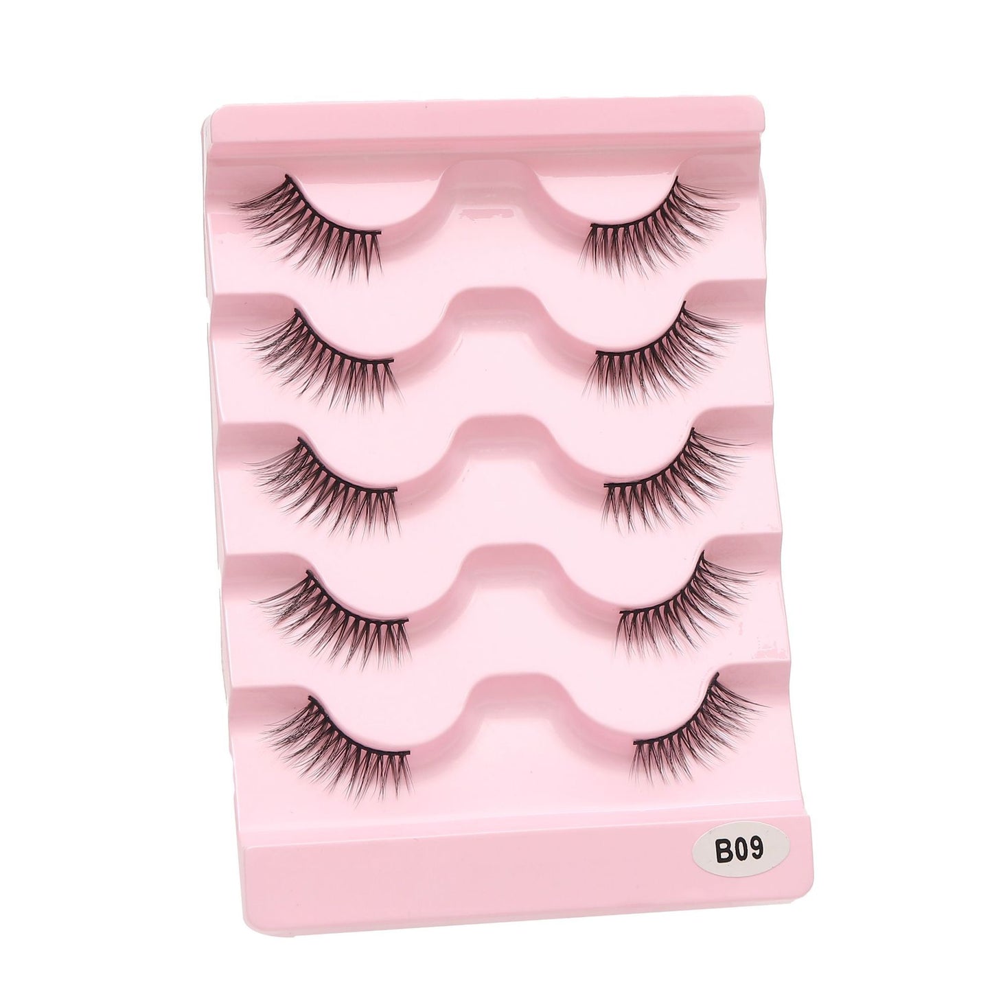 100pcs Wholesale Cat Eye Style One-piece Long Black Stem Half False Eyelashes