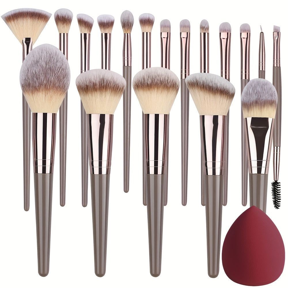 10pcs-20pcs Professional Makeup Brushes Set with Bag - Foundation, Eyelash, Eyebrow, Eyeshadow Cosmetic Makeup Tool Kit - Perfect for Christmas, Halloween, Thanksgiving Gifts