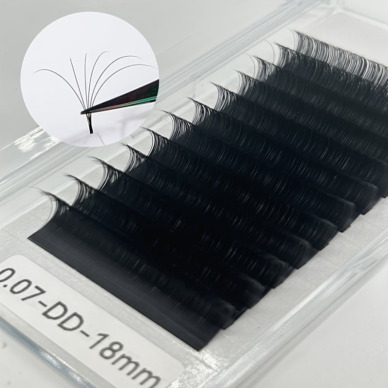 W Pre-Made Eyelashes 8mm-18mm Reusable Mink Lashes, Volume & Volume+ Lashes, 10-18mm, Handmade Lash Extensions for Salon Use,Comfortable.