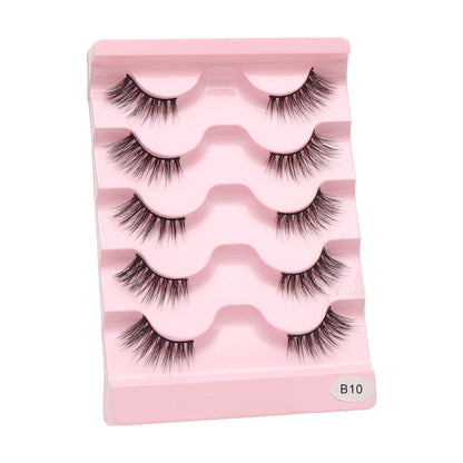 100pcs Wholesale Cat Eye Style One-piece Long Black Stem Half False Eyelashes