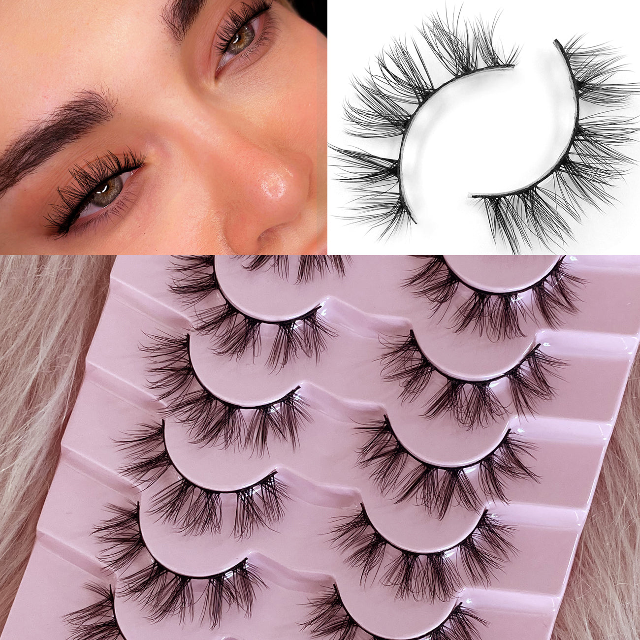 High-Quality Faux Mink Eyelashes, Natural Look, 5/7/10/13/20 Pairs, Reusable False Lashes for Everyday & Special Occasions