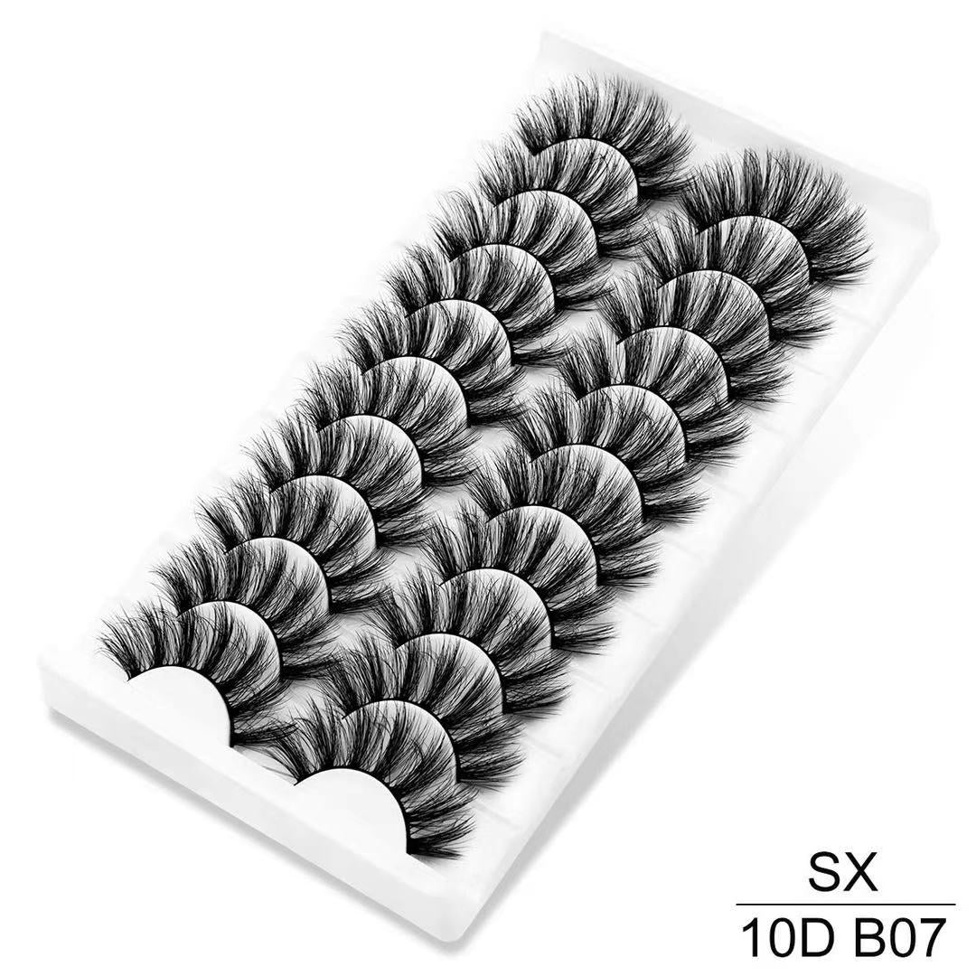 10 Pairs of 6D Faux Mink Lashes – Natural, Fluffy, Dramatic, Reusable Eyelashes for Everyday Wear – Lightweight & Comfortable