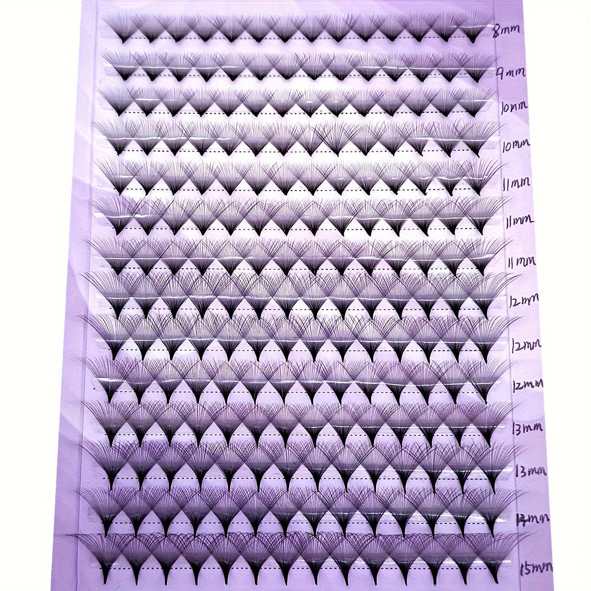 168pcs Premade Big-Fans Eyelash Extensions - 0.05mm, C/D/DD Curl, 8-15mm Length, Pointed Base, Handmade, Easy to Apply, Long-Lasting.