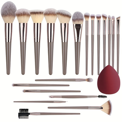 10pcs-20pcs Professional Makeup Brushes Set with Bag - Foundation, Eyelash, Eyebrow, Eyeshadow Cosmetic Makeup Tool Kit - Perfect for Christmas, Halloween, Thanksgiving Gifts