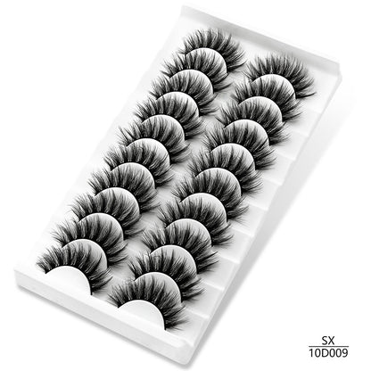 10 Pairs of 6D Faux Mink Lashes – Natural, Fluffy, Dramatic, Reusable Eyelashes for Everyday Wear – Lightweight & Comfortable