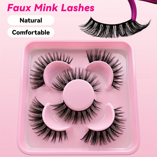 Russian Volume False Eyelashes | 3/9/15 Pairs | Fluffy & Thick C-Curl for Parties & Everyday Glam | Beginner-Friendly