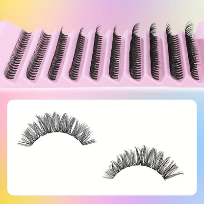 Individual Cluster DIY lashes 200-Pcs Wispy Eyelash Extension Kit | Natural to Cosplay Styles | Easy DIY & Reusable