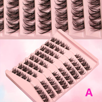 Individual Cluster DIY lashes 64-112 Clusters of 0.07mm Japanese Anime Cosplay Lash Kit – Individual Faux Mink Lash Extension Clusters for a Fluffy, Moist Manga Look