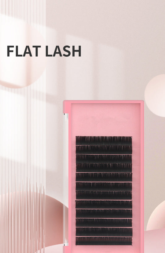 Ellipse Flat Eyelashes  Handmade , Natural Style, Synthetic Hair, Durable and Reusable False Eyelashes, Thick Colorful Custom Makeup Lashes