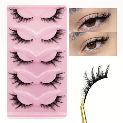 3D Fluffy Fox Eye False Eyelashes - Natural Look, Faux Mink, Cat Eye, Lightweight, Reusable, Dramatic Volumel Occasions