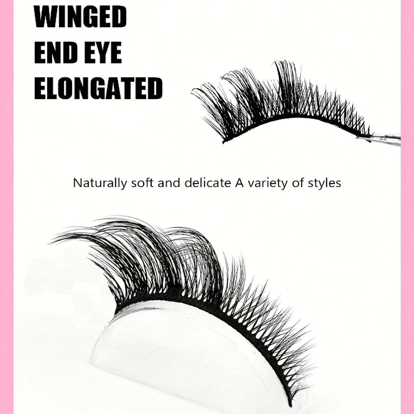 5 Pairs Natural Cat Eye Elf False Eyelashes, Fluffy Soft Dramatic 3D Faux Mink Lashes Long Wispy Eyelash Multi-layered