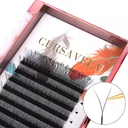 CURSAVELA YY Volume Eyelash Extensions M/L Curl Y Wire Beauty 7mm Russian Lashes Bundles - Makeup Wholesale