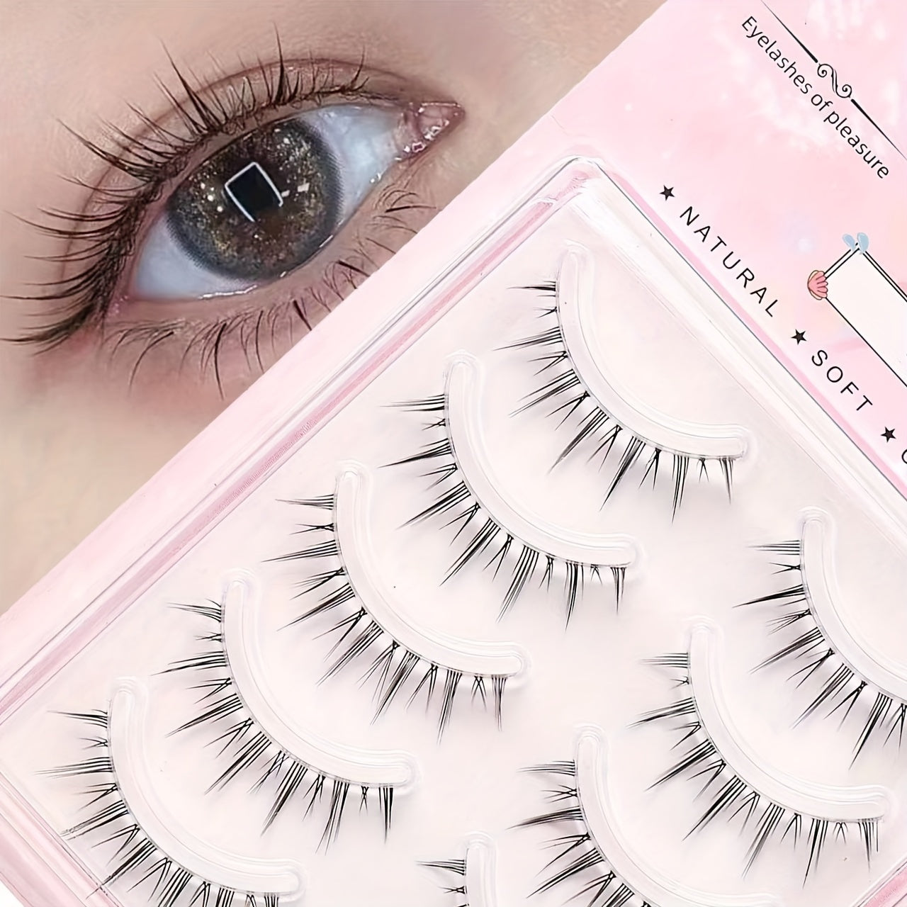 New Arrival 5 Pairs Luxurious 3D Faux Mink Lashes with Strong Hold Glue - Natural, Fluffy, Reusable, Lightweight, Comfortable for Dramatic Eyes