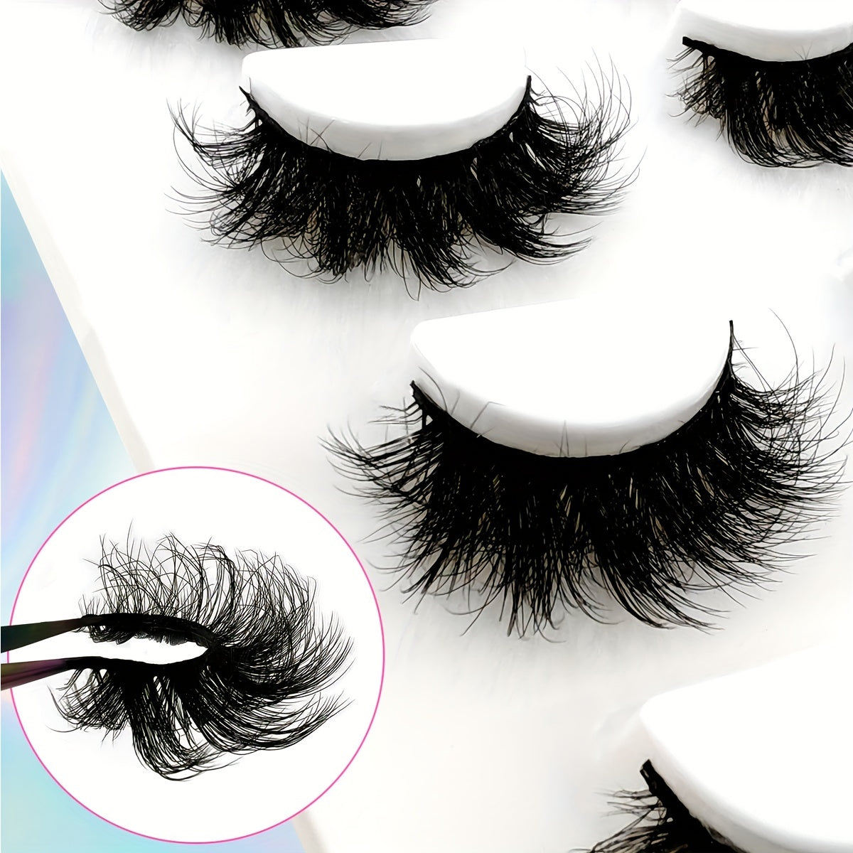 Classic Volume Eyelashes 4 Pairs of 18mm False Eyelashes – Fluffy Volume, Dramatic Faux Mink Strip Lashes