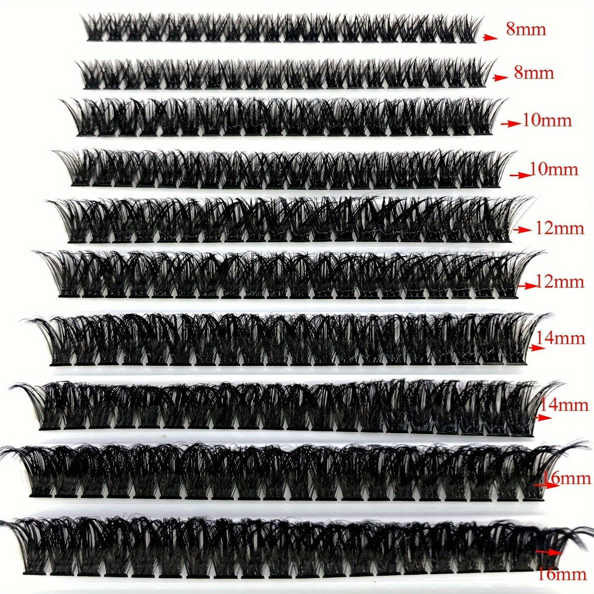 CURSAVELA 200pcs Deluxe Faux Mink Cluster Lashes – 60D/80D Fans, Mixed Lengths, Ultra-Soft for Easy DIY Extensions