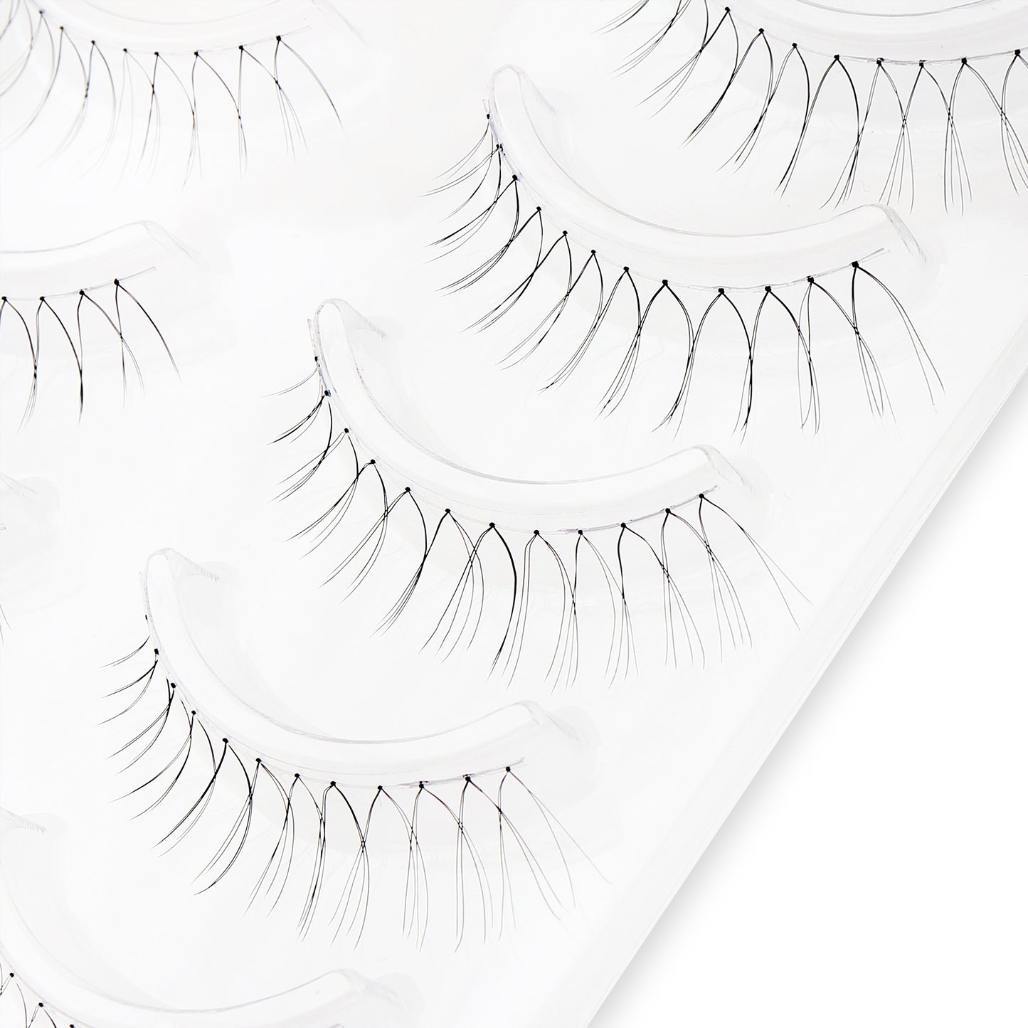 5 Pairs Self-Adhesive C Curl False Eyelashes, Mixed Lengths 6-9mm & 10-12mm - Reusable for Natural & Cosplay Looks