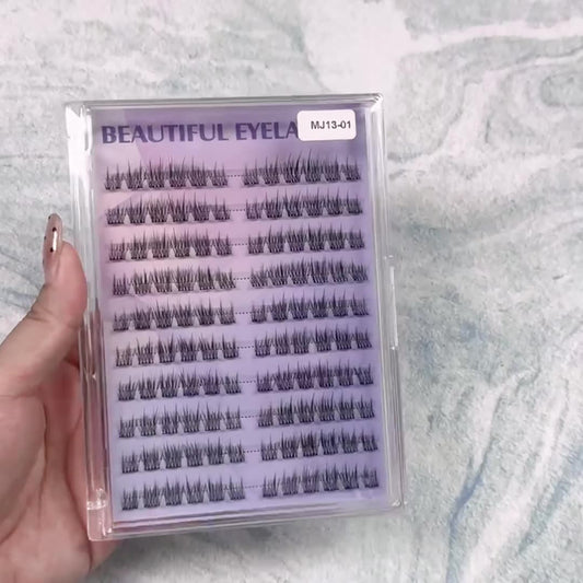 Large Capacity 120 Clusters Camellia Glue-Free False Eyelashes, Reusable Natural Soft Self-Adhesive Eyelashes